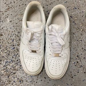 White Nike Air Force ones